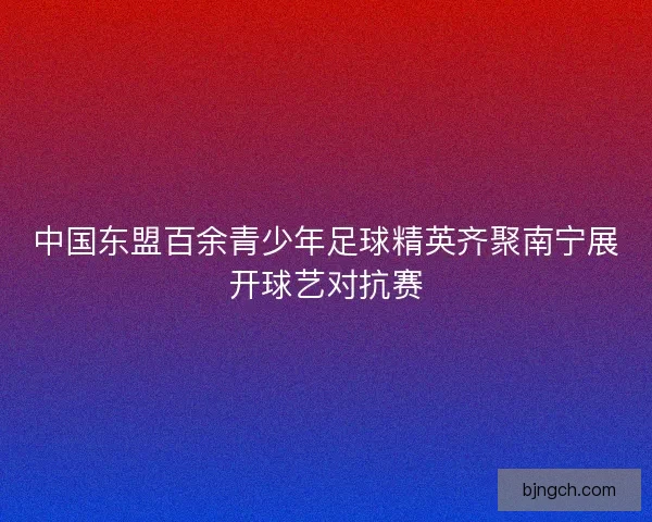 中国东盟百余青少年足球精英齐聚南宁展开球艺对抗赛 中国东盟百余青少年足球精英齐聚南宁展开球艺对抗赛